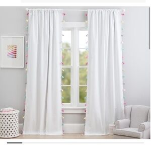 Pottery Barn Kids Rainbow Tassel Curtains